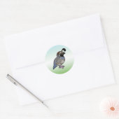 Cute California Quail Ronde Sticker (Envelop)