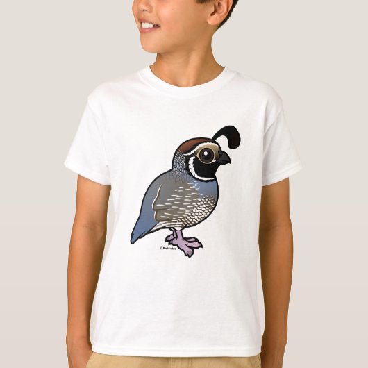 Cute California Quail T-shirt (Voorkant)