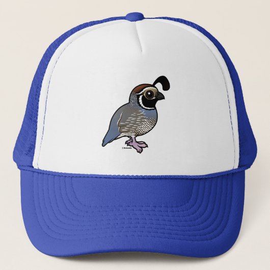 Cute California Quail Trucker Pet (Voorkant)