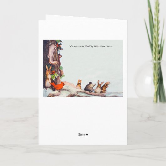 Cute Call of the Wild Kerstcard Feestdagen Kaart (Achterkant)