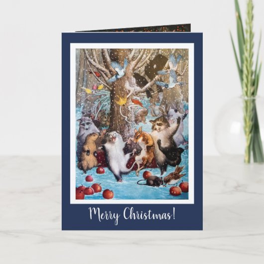 Cute Call of the Wild Kerstcard Feestdagen Kaart (Voorkant)