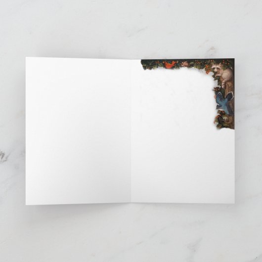 Cute Call of the Wild Kerstcard Feestdagen Kaart (Binnen)