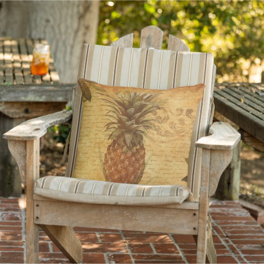 Cute  Calligrafie en ananas Buitenkussen (Stoel)