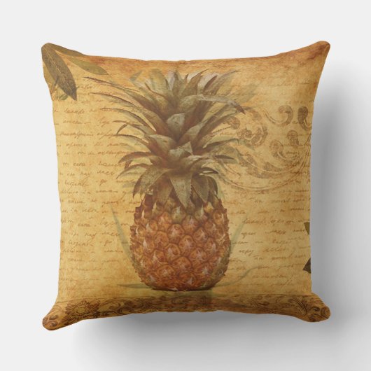 Cute  Calligrafie en ananas Buitenkussen (Achterkant)