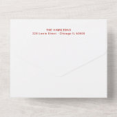 Cute Calligraphy 4 Foto's Birth Notice All In One Uitnodiging (Achterkant)