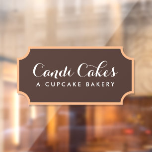 Cute Calligraphy Bakery Raamsticker