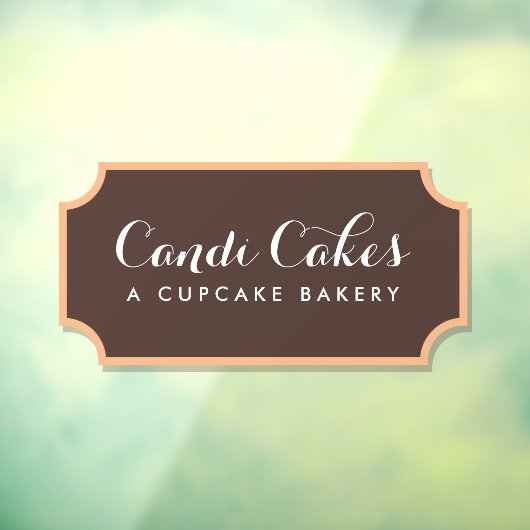 Cute Calligraphy Bakery Raamsticker (Vel 3)