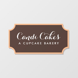 Cute Calligraphy Bakery Raamsticker