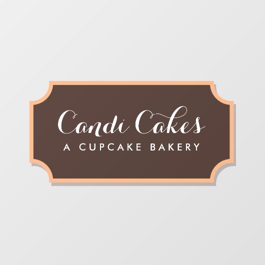 Cute Calligraphy Bakery Raamsticker (Vel)