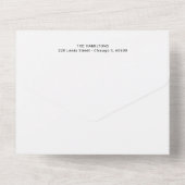 Cute Calligraphy Photo Birth Announcement Cards All In One Uitnodiging (Achterkant)