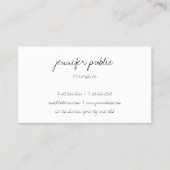 Cute Calligraphy Script Text Modern Simple Trendy Visitekaartje (Voorkant)