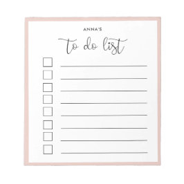 Cute calligraphy To Do List Notitieblok