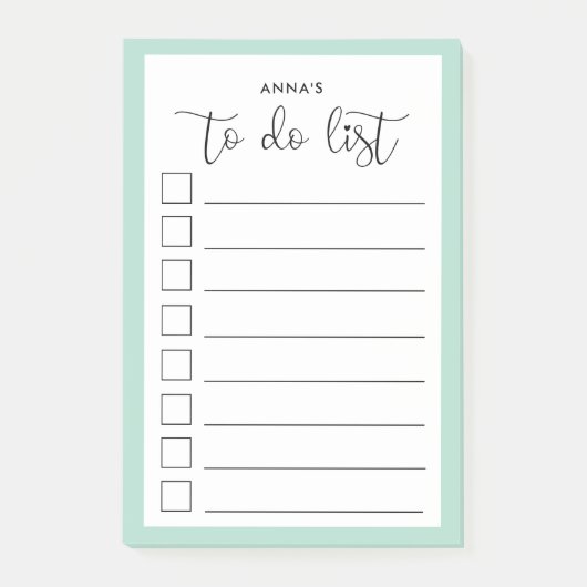Cute calligraphy To Do List Post-it® Notes (Voorkant)