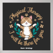 Cute Calming Physical Therapy Cat Poster Wellness (Voorkant)