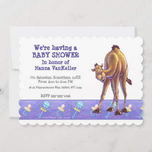Cute Camel Baby shower Kaart