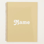 Cute camel beige op maat gesneden monogram planner<br><div class="desc">Schattigee kameel beige aangepaste naam jaar monogram of tekst gepersonaliseerde elegante chique planner. Aangepaste witte tekst op kameel beige effen kleur achtergrond.</div>