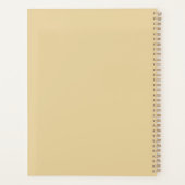 Cute camel beige op maat gesneden monogram planner (Achterkant)