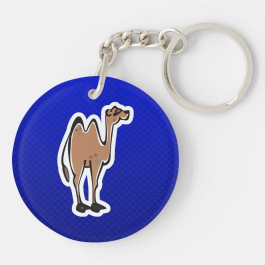 Cute Camel Blauw Sleutelhanger (Achterkant)