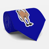 Cute Camel Blauw Stropdas (Opgerold)