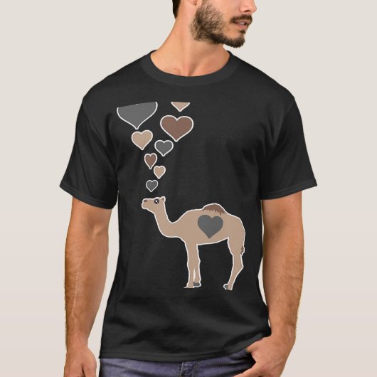 Cute Camel Hearts  Camel  I Love Camels T-shirt (Voorkant)