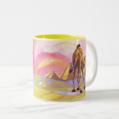 Cute Camel Kantoor Accessoires Tweekleurige Koffiemok (Voorkant rechts)
