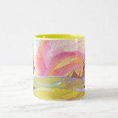 Cute Camel Kantoor Accessoires Tweekleurige Koffiemok (Center)