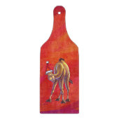 Cute Camel Kerstmis op rood Snijplank (Voorkant)