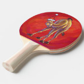 Cute Camel Kerstmis op rood Tafeltennisbatje (Voorkant Gekanteld)