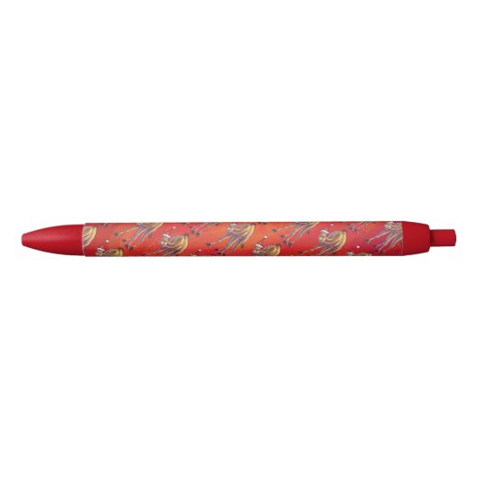 Cute Camel Kerstmis op rood Zwarte Inkt Pen (Voorkant)