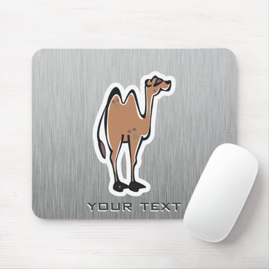 Cute Camel; metaal-look Muismat (Met muis)