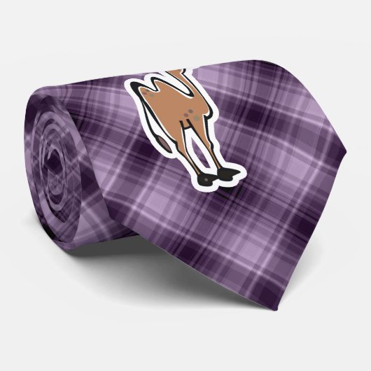 Cute Camel Paars Stropdas (Opgerold)