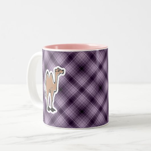 Cute Camel Paars Tweekleurige Koffiemok (Voorkant links)