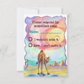 Cute Camel Party Center RSVP-kaarten RSVP Kaartje (Achterkant)
