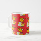 Cute Camel Reading a Book (Adult) Coffee Mok (Voorkant links)