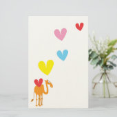 Cute Camel Stationery Briefpapier (Staand voorkant)