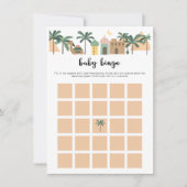 Cute Camel Woestijn Ze Baby Shower Bingo Gamekaart Kaart (Voorkant)