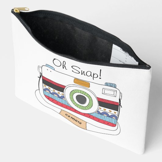 Cute Camera Doodle Oh Snap Etui (Open)
