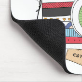 Cute Camera Doodle Oh Snap Muismat (Hoek)