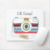 Cute Camera Doodle Oh Snap Muismat (Met muis)