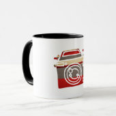 Cute Camera Love Heart Fotografie Grafisch Mok (Voorkant links)