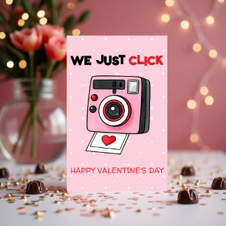 Cute Camera Pun Love Valentine for Kids and Couple Feestdagen Kaart