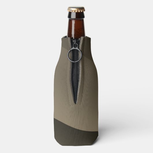 Cute Camo Design Custom Name Modern Beer Flesjeskoeler (Fles Achterkant)