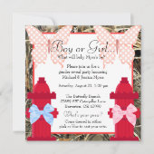 Cute Camo Fire Hydrant Gender Reopenbaart Uitnodig Kaart (Voorkant)