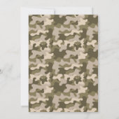 Cute camo laser label verjaardaguitnodiging kaart (Achterkant)