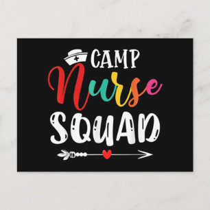 Cute Camp Nurse Squad Funny Neurses Matching Feestdagenkaart