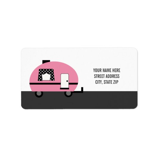 Cute Camper Address Mailing Labels (Voorkant)