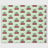 Cute Camper Hauling a Kerstmis Tree Cadeaupapier (Vlak)