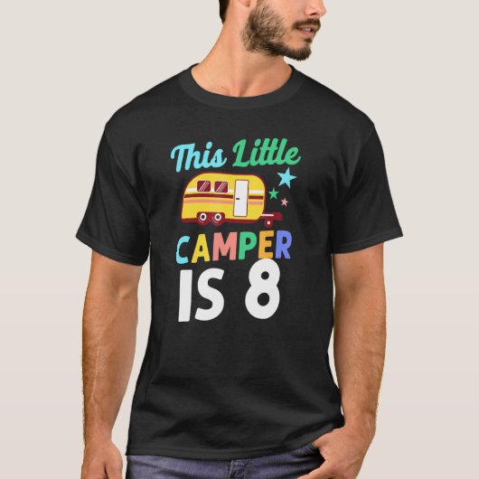 Cute Camper is 8 auto-home crème T-shirt (Voorkant)