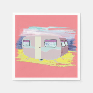 Cute Camper on Beach Servet
