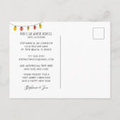 Cute Camper op het strand Winterhuis Nieuw Adres Aankondigingskaart (Achterkant)